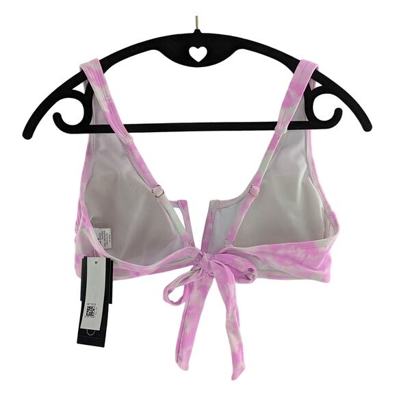 Pink Tie Dye Bikini Top by California Waves Junior's - Picture 4 of 10